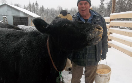 Rick feeding the girls Rick feeding the girls